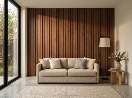 PrimeWalnut™ Acoustic Slat Panel — XL 270 × 110 cm