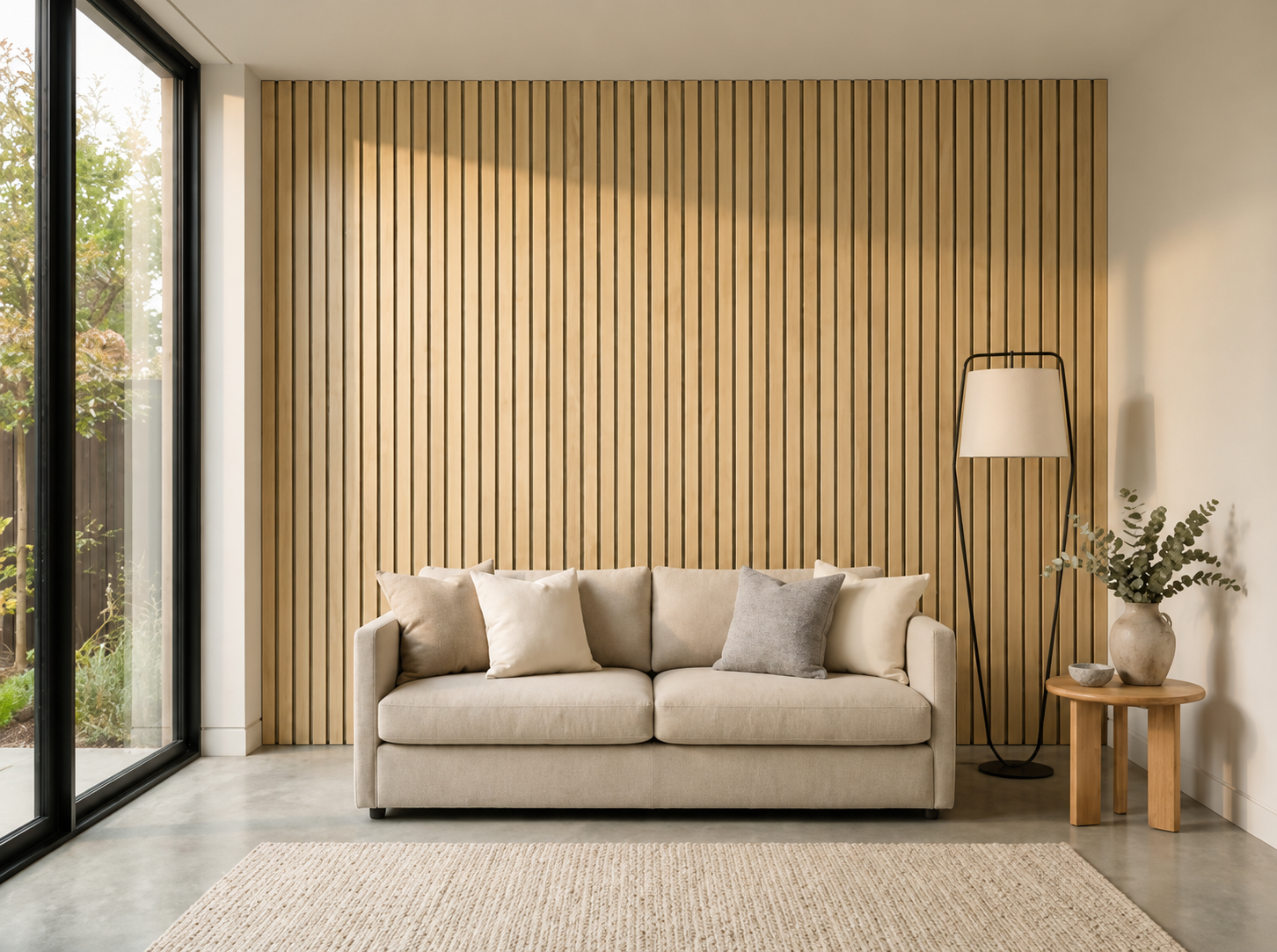 PrimeWalnut™ Acoustic Slat Panel — XL 270 × 110 cm