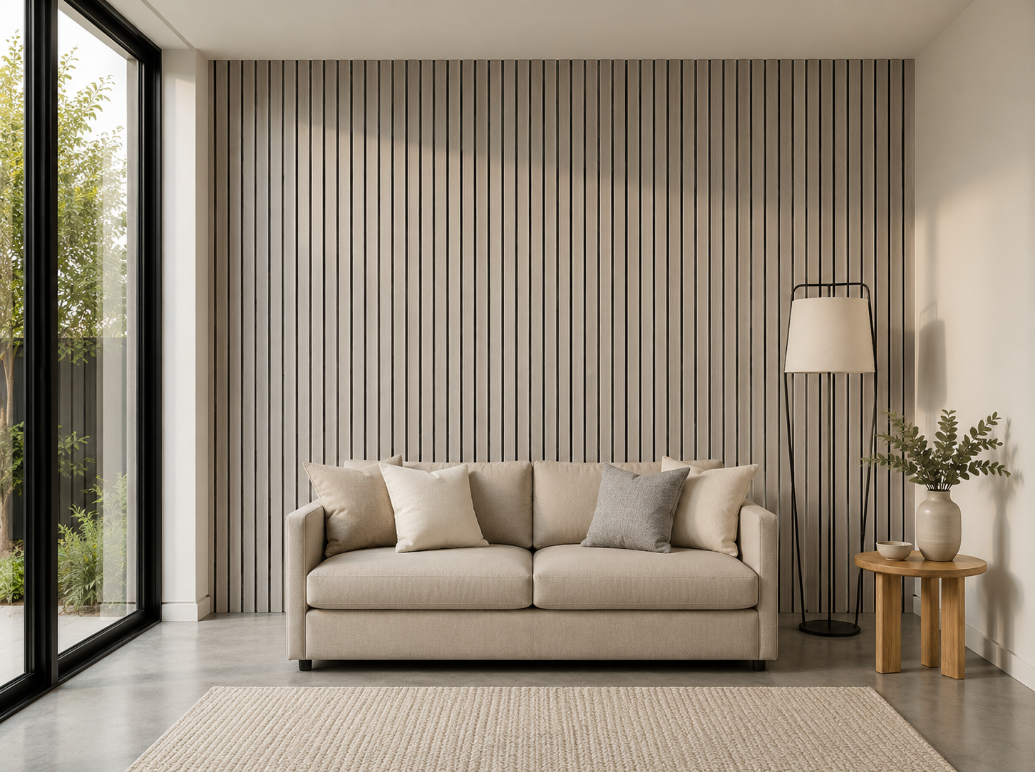 PrimeWalnut™ Acoustic Slat Panel — XL 270 × 110 cm