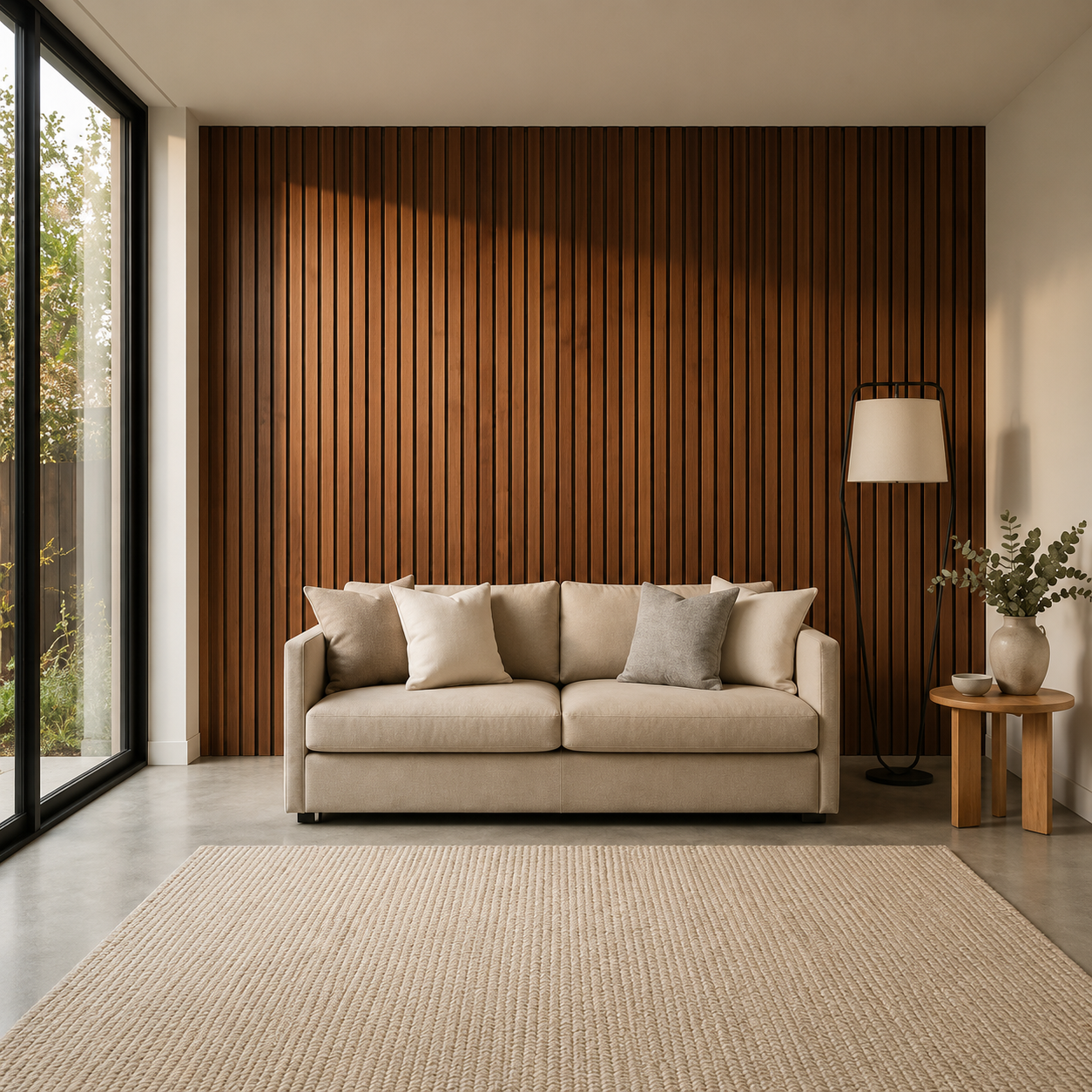 PrimeWalnut™ Acoustic Slat Panel — XL 270 × 110 cm
